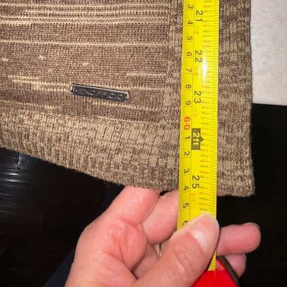 Exofficio 1/2 Zip Mens Wool Blend Sweater Pull-over Brown Mock Large - Picture 6 of 7